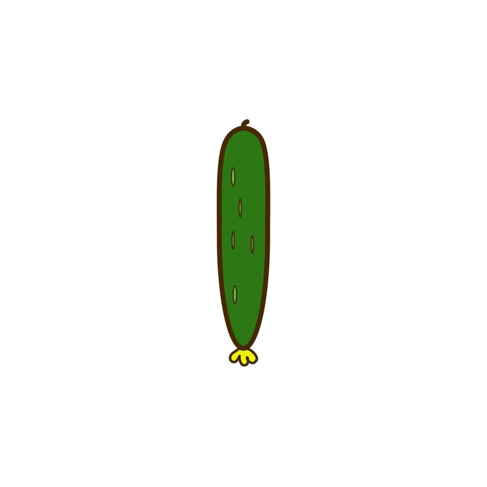 cucumber colored vector icon illustration