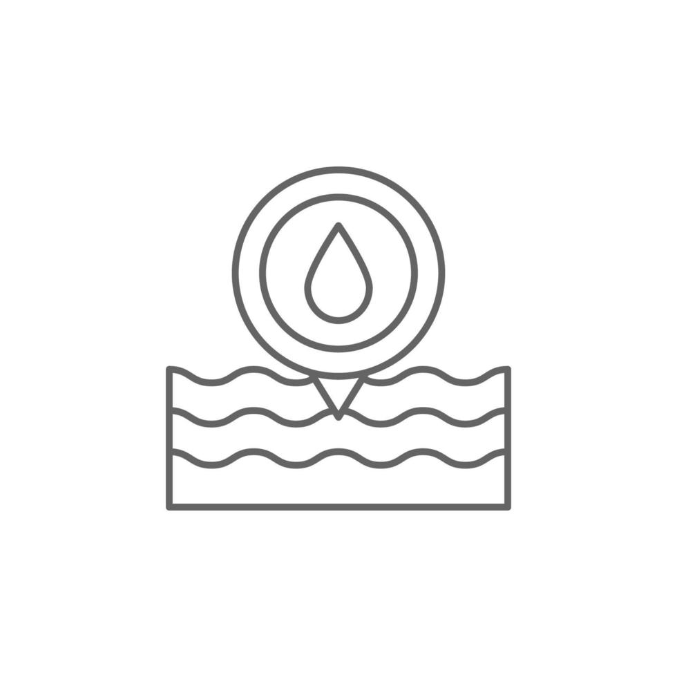 Humidity in the pool vector icon illustration