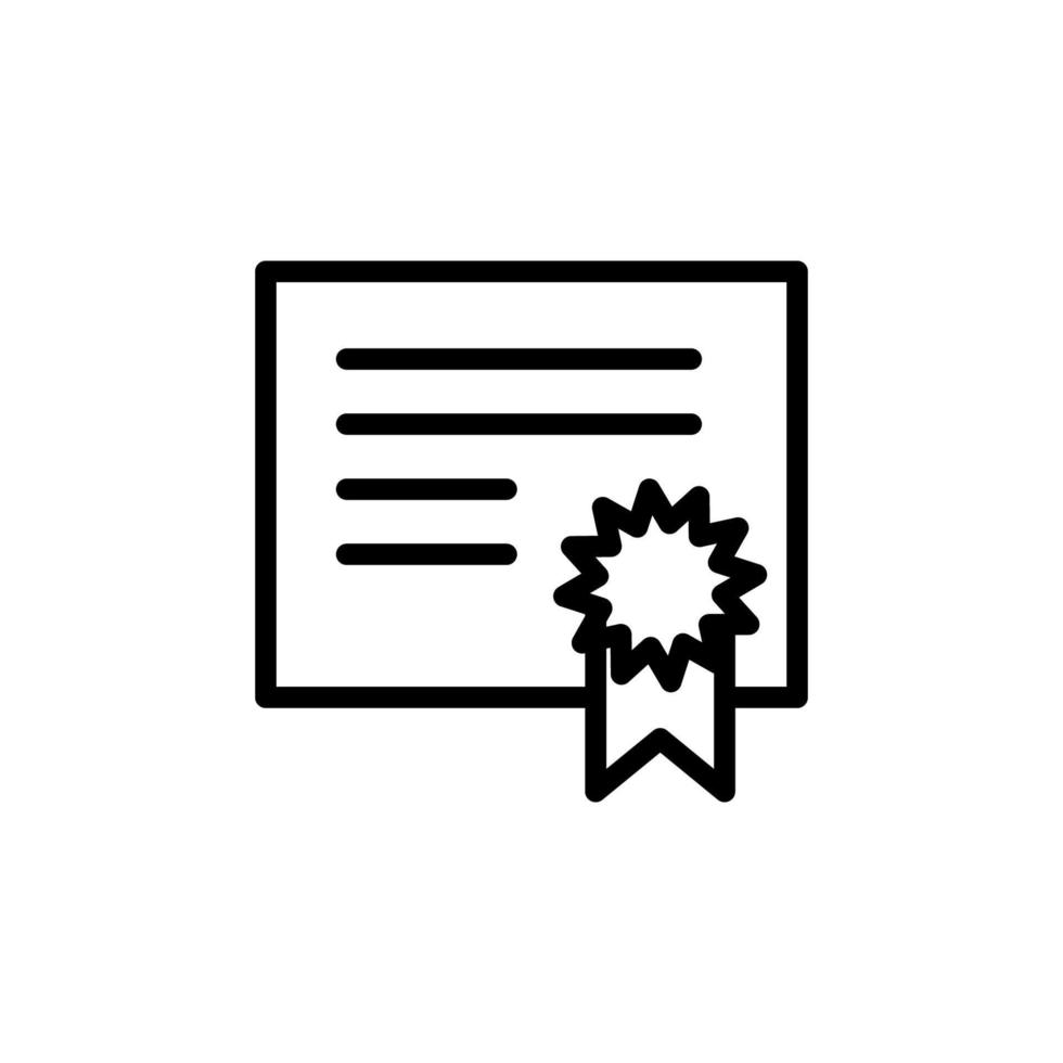 certificate vector icon illustration