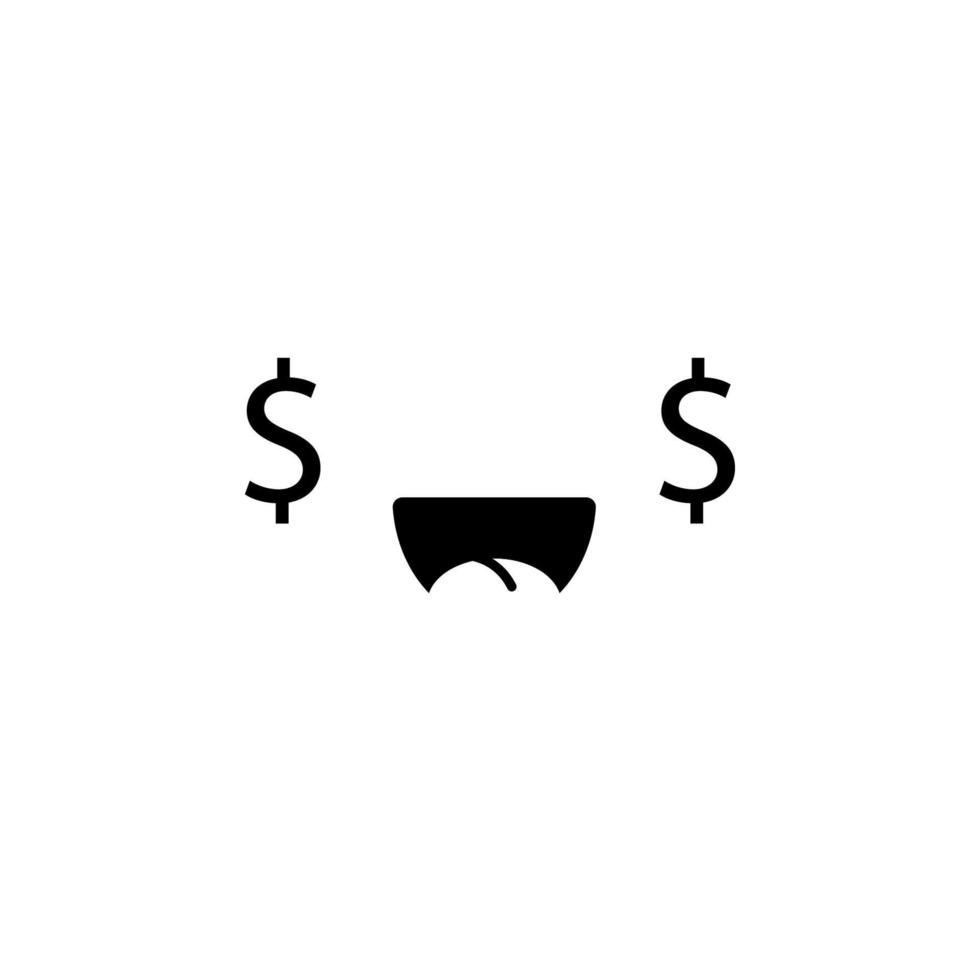ojos con dólar firmar vector icono ilustración