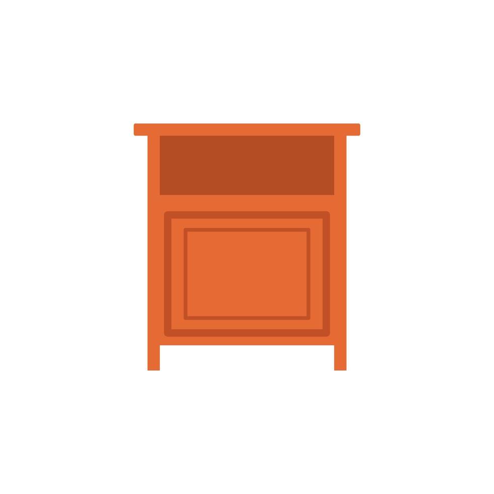 nightstand flat vector icon illustration