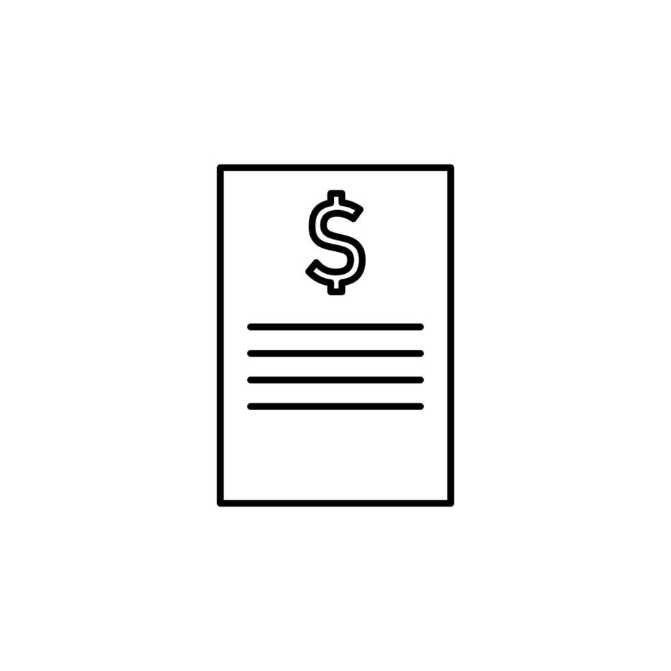 money contract vector icon illustration