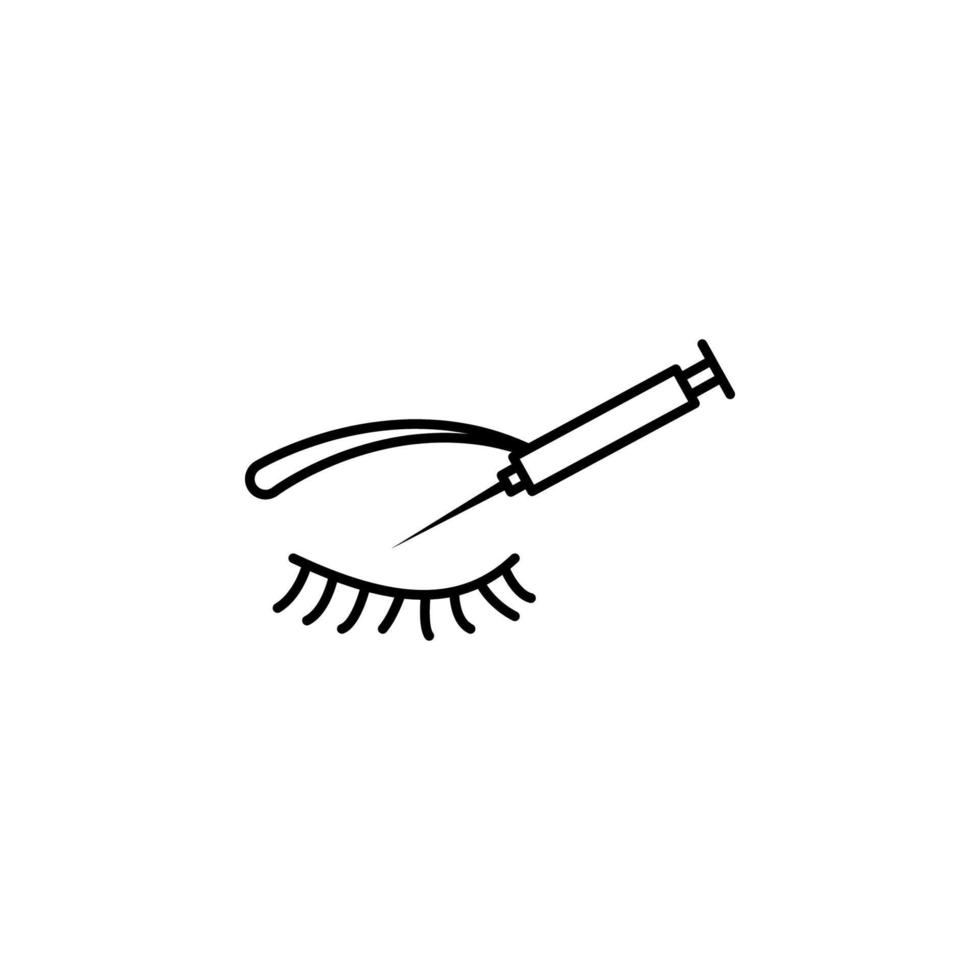 injection eyelid vector icon illustration