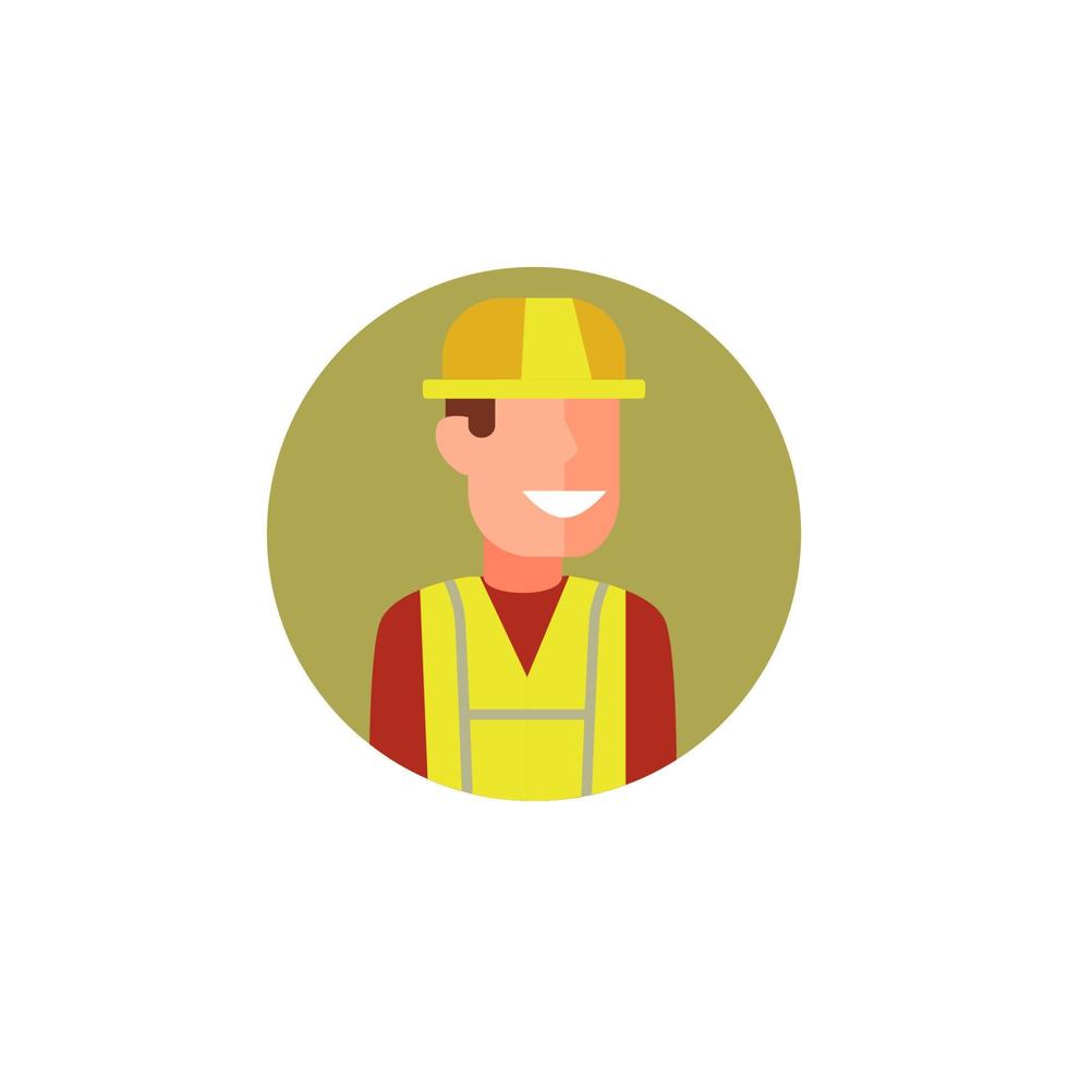 colored avatar of builder vector icon illustration