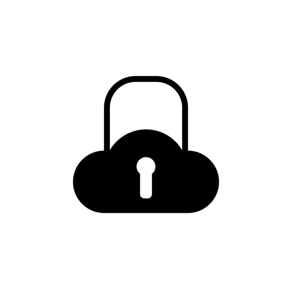 cloud, security vector icon illustration