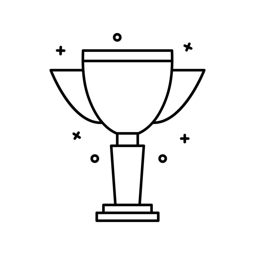 Award, cup, champion vector icon illustration