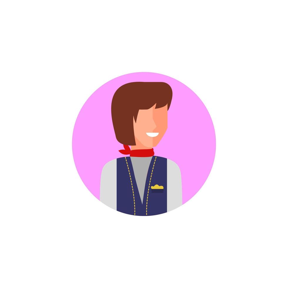 colored avatar of dressmaker vector icon illustration