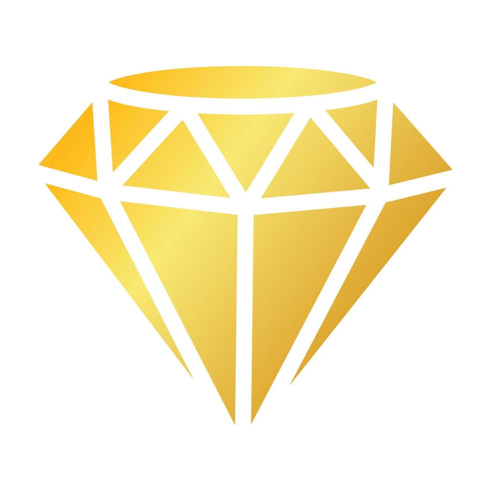 Golden wedding diamond logo, Vector graphic design