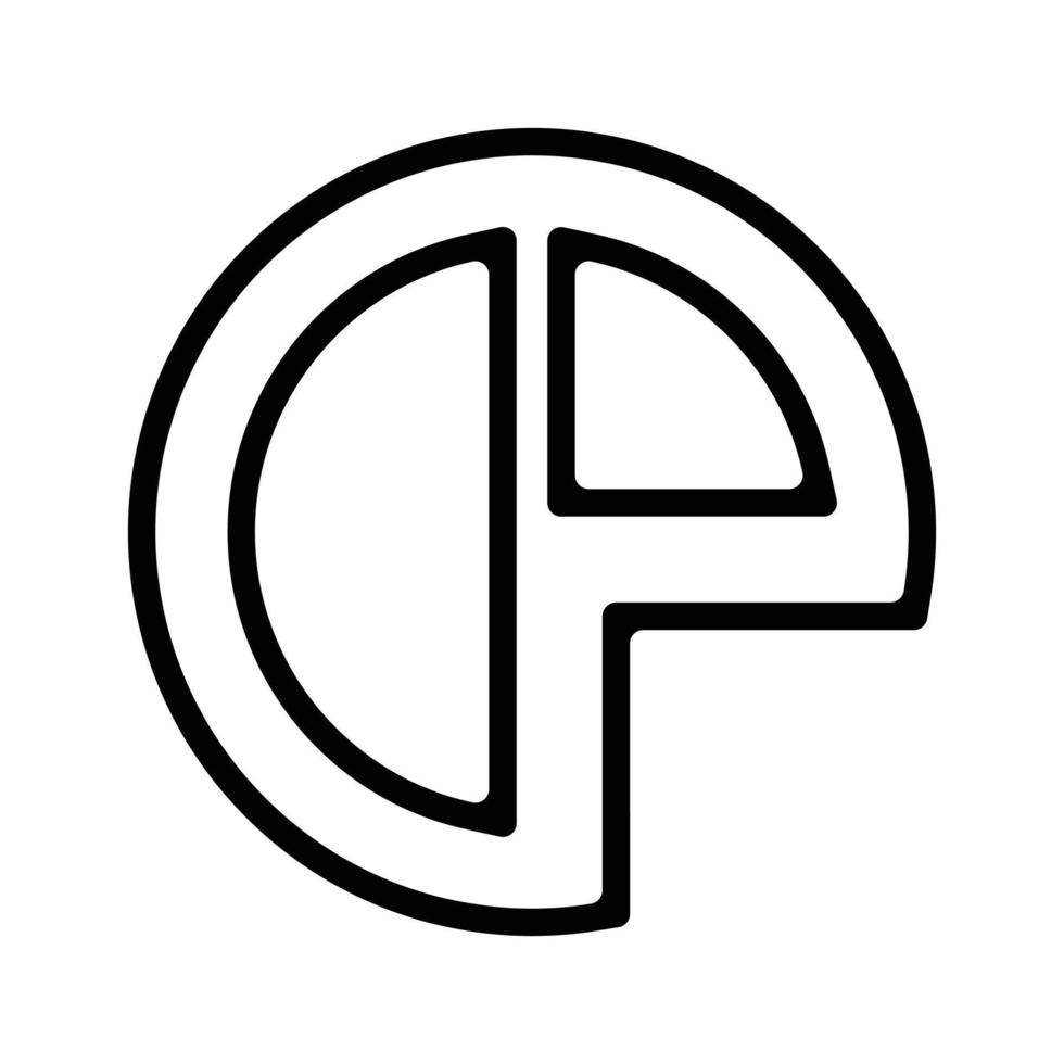 dp letra logo diseño, negocio logo vector