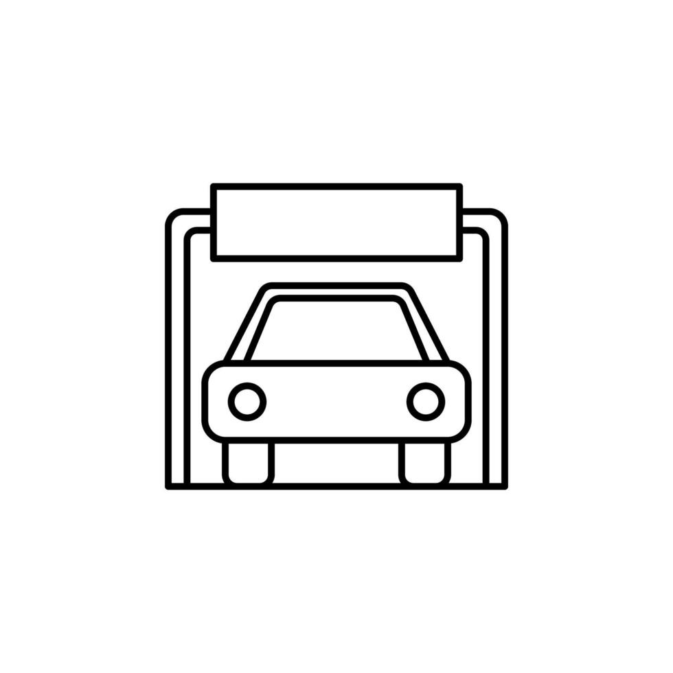 coche lavar firmar vector icono ilustración