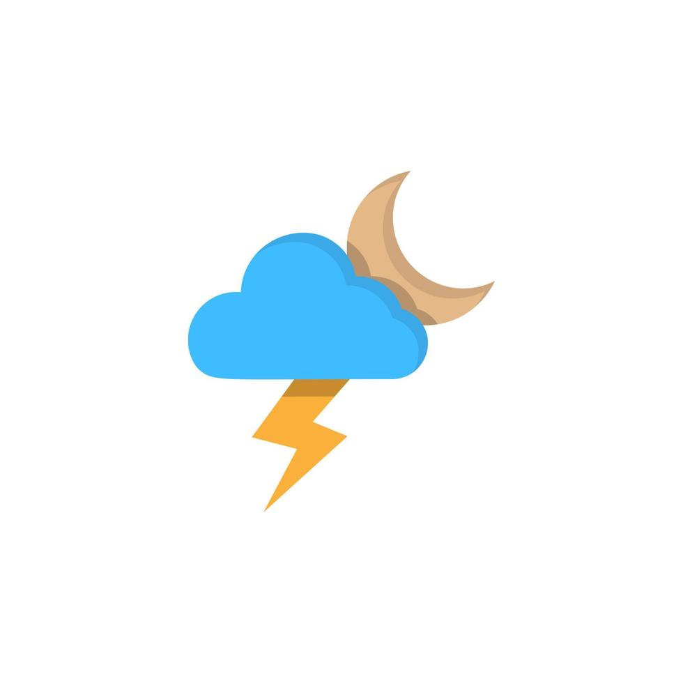 nube creciente relámpago vector icono ilustración