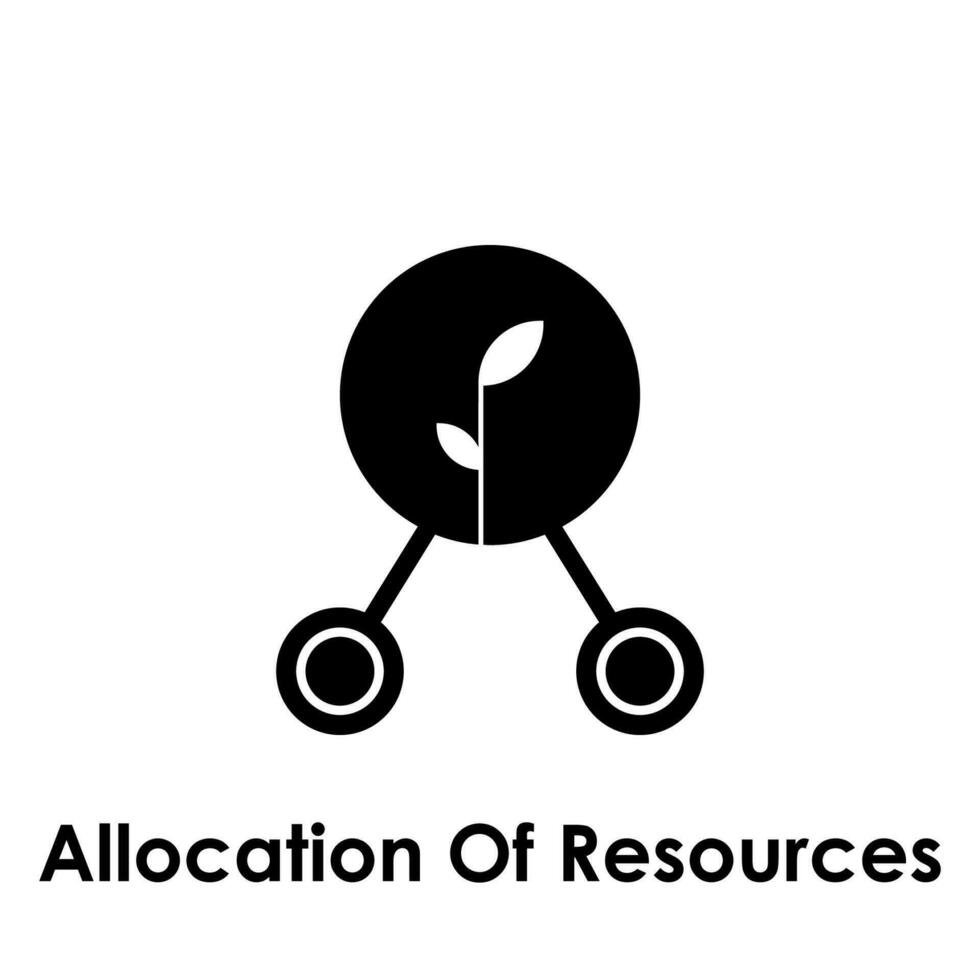 sprout, connection, allocation of resources vector icon illustration