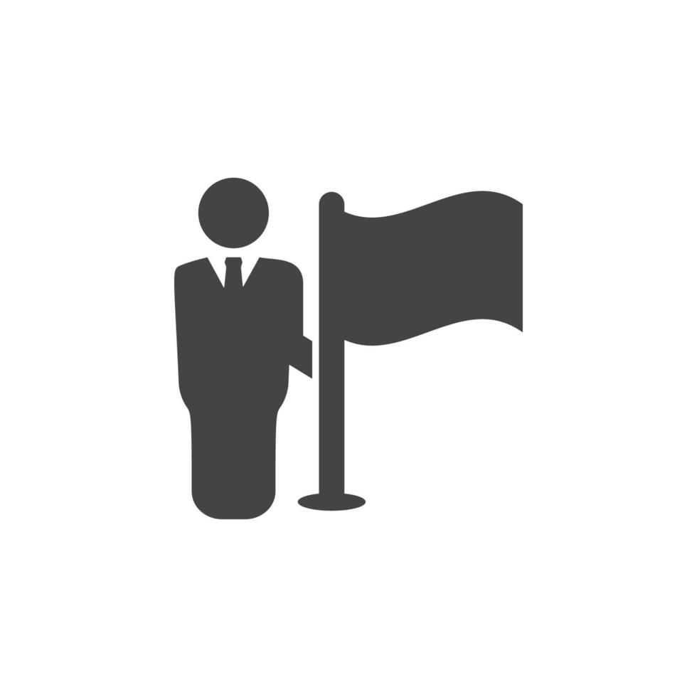 man, flag vector icon illustration