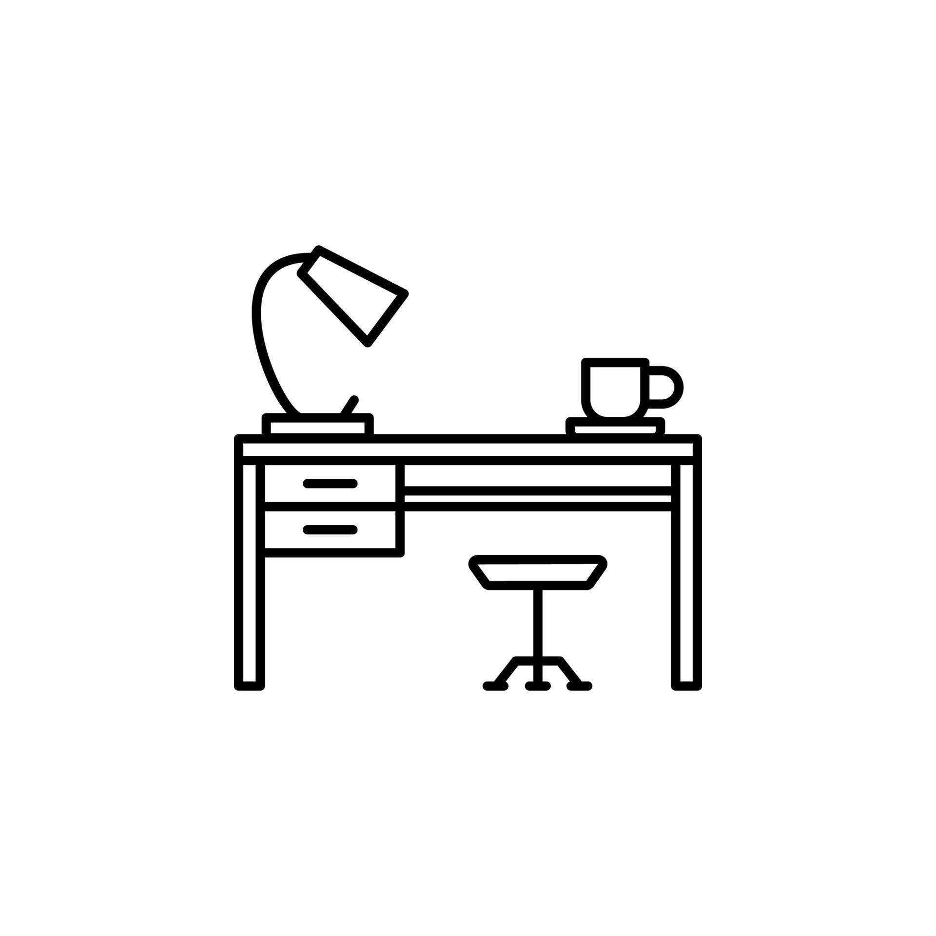 Workplace, work table vector icon illustration 23040545 Vector Art at Vecteezy