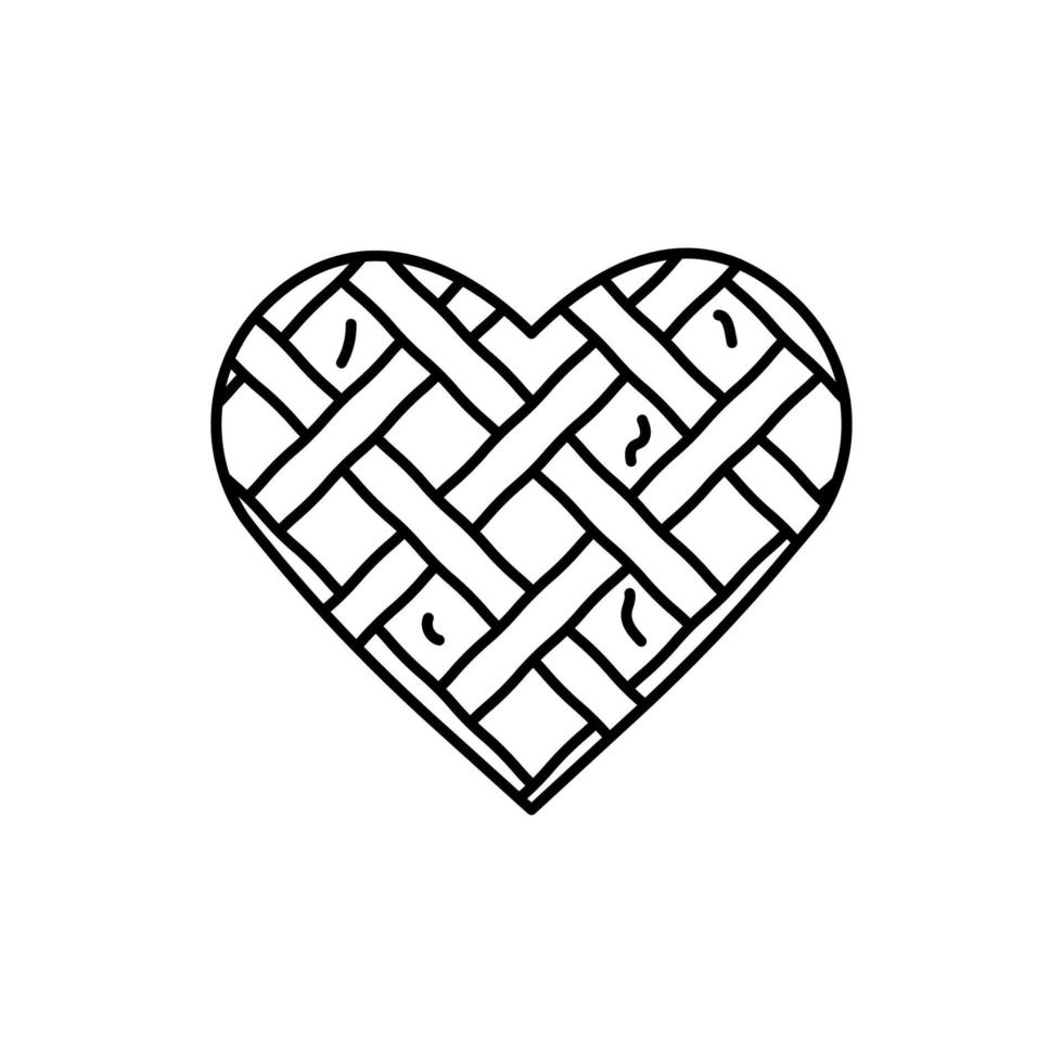 Pie, heart vector icon illustration