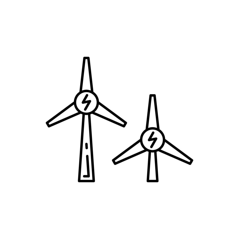 Windmill, energy vector icon illustration