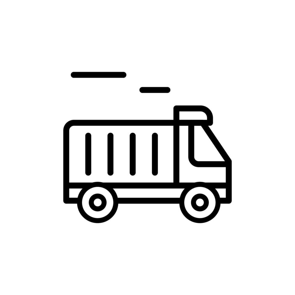 Delivery truck, manufacturing vector icon illustration