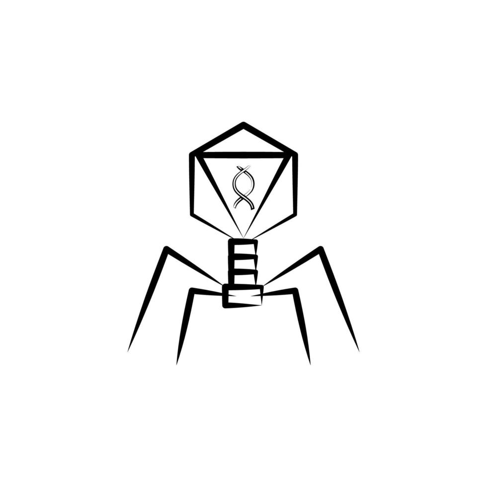 Bacterial dna virus vector icon illustration