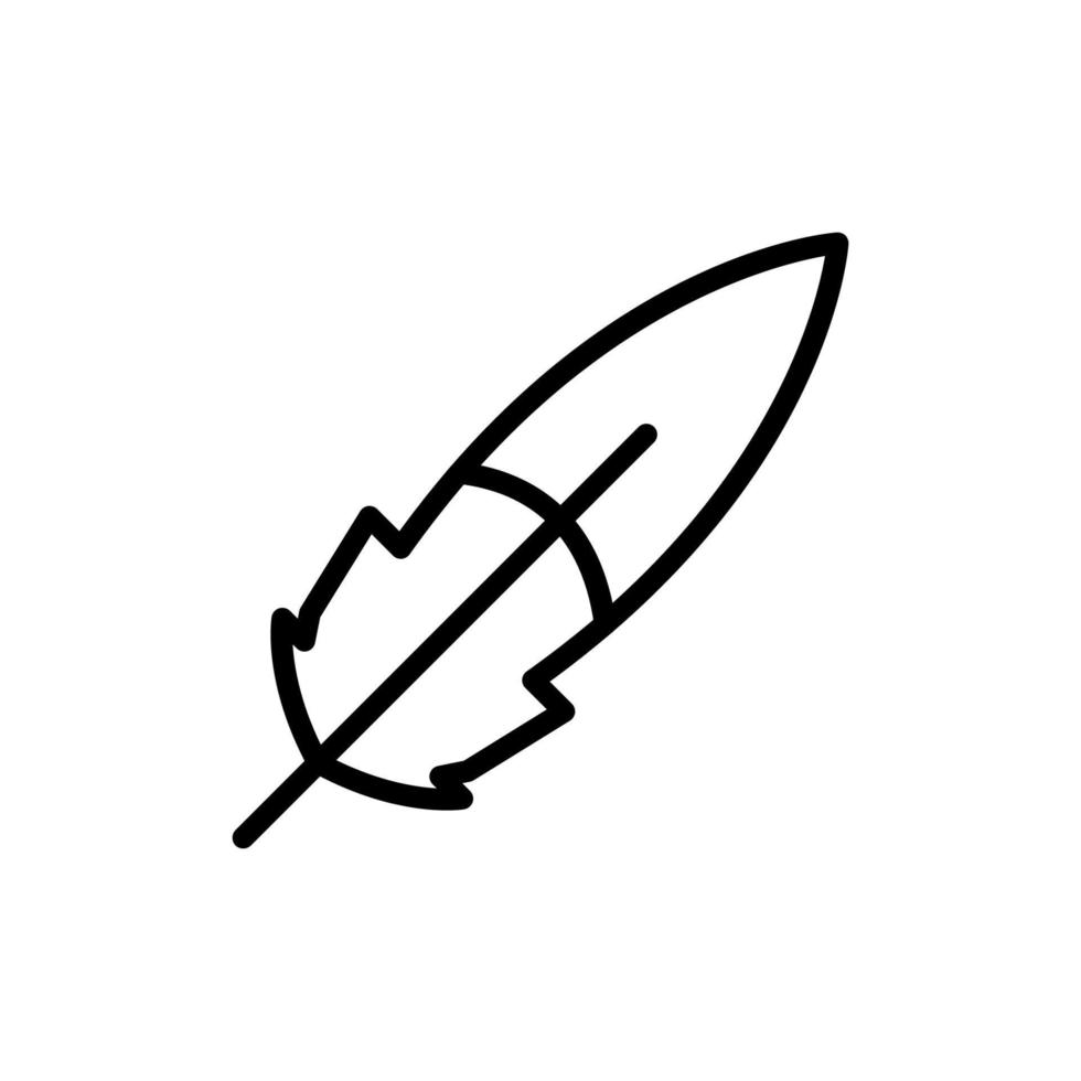 Feather pen vector icon illustration