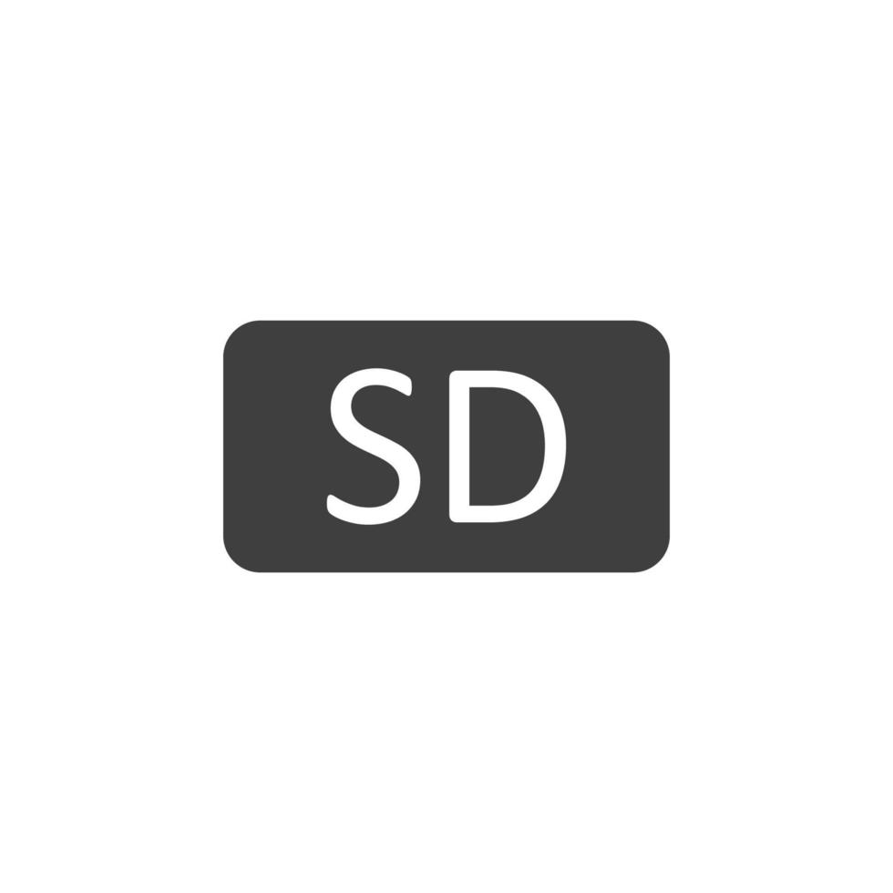 sd sign vector icon illustration