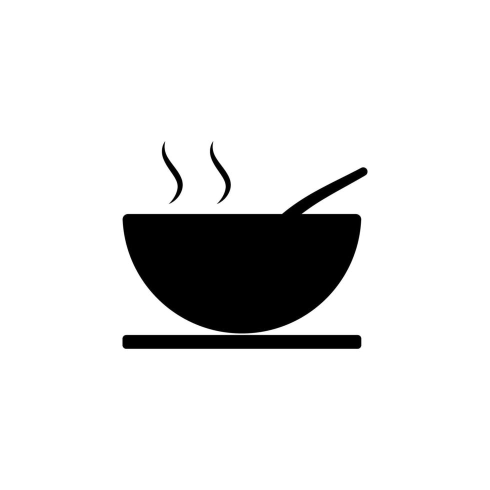 soup in a plate vector icon illustration