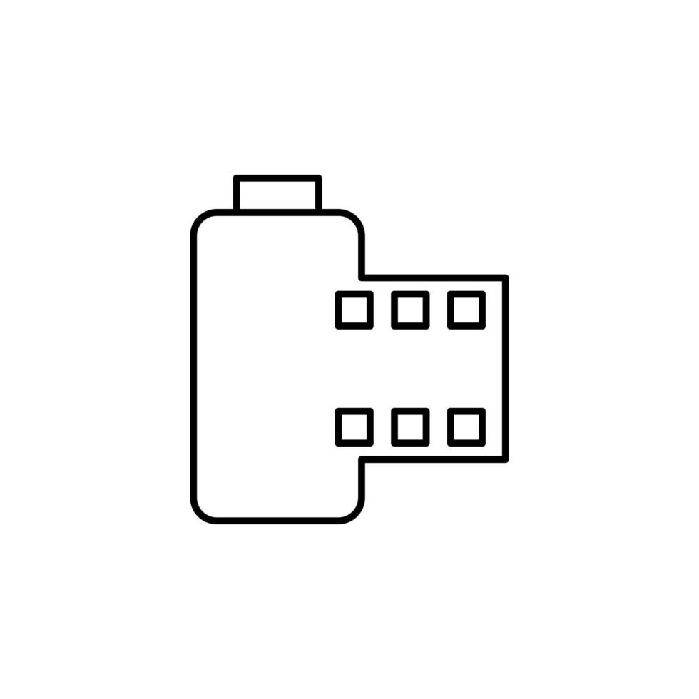 Camera roll sign vector icon illustration