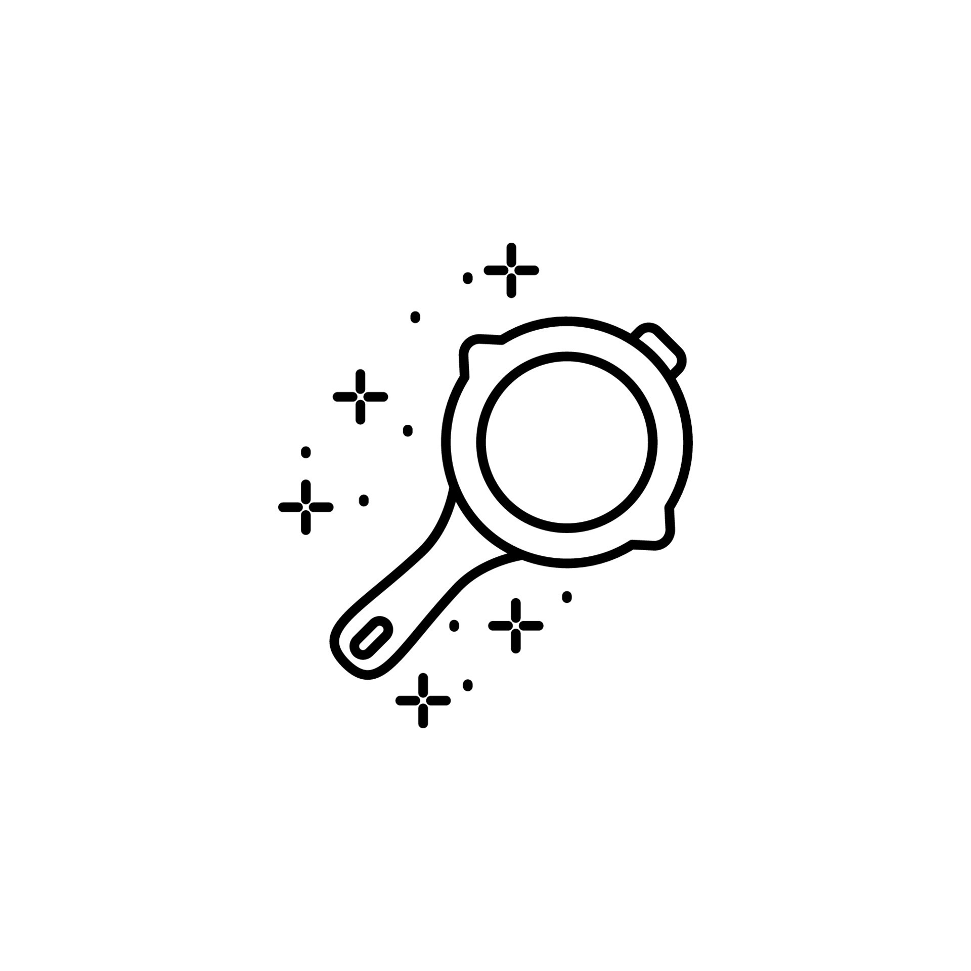 Frying pan tool vector icon illustration 23040898 Vector Art at Vecteezy