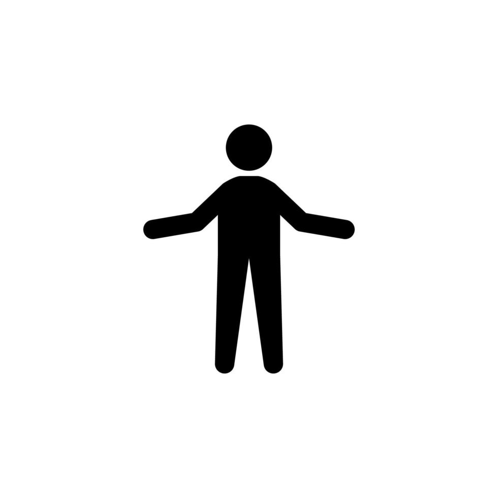 man with open arms vector icon illustration