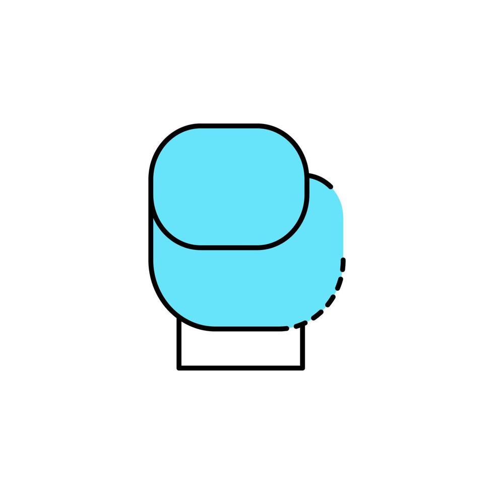 Boxing, gloves, sport vector icon illustration