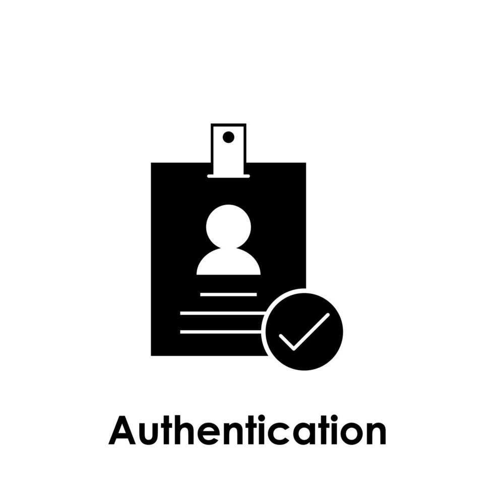 badge, check, authentication vector icon illustration