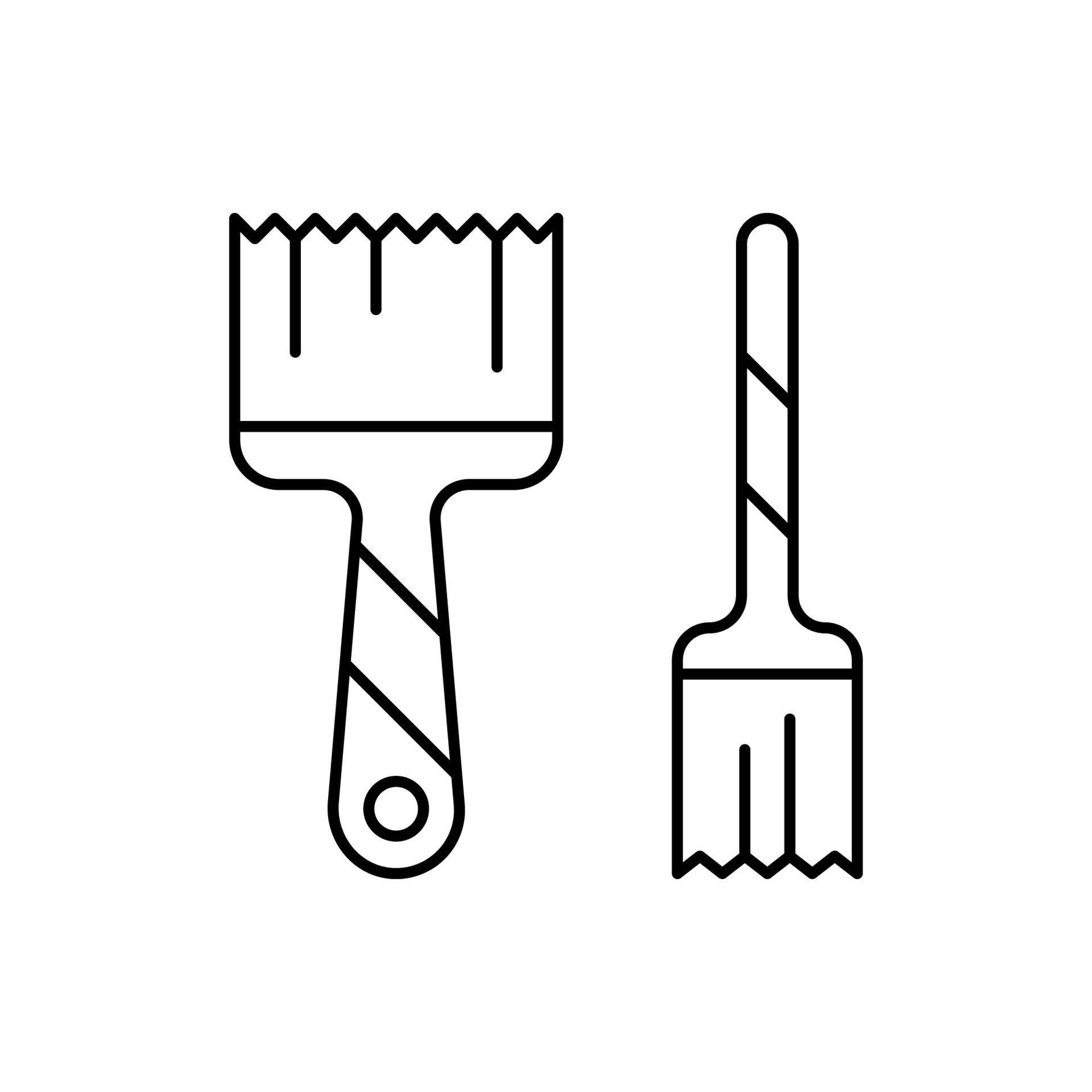 Paint brushes vector icon illustration 23040948 Vector Art at Vecteezy