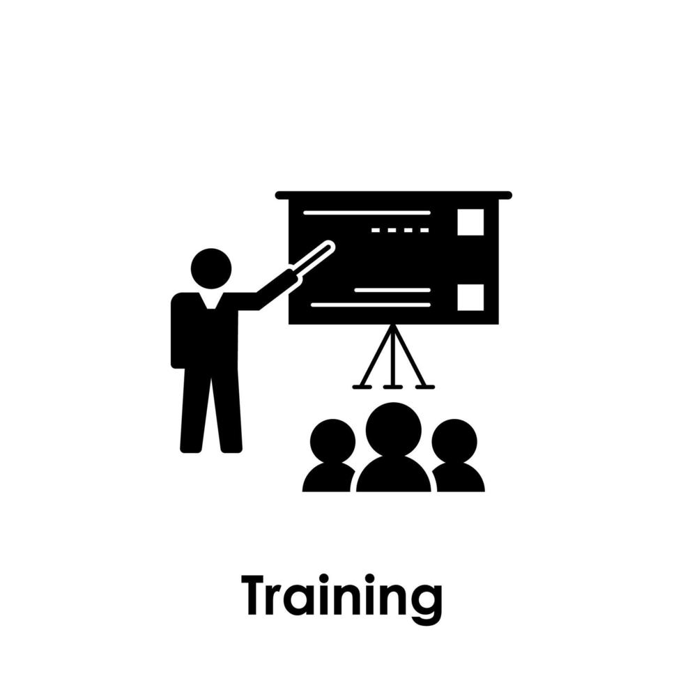 training, trainer, board vector icon illustration