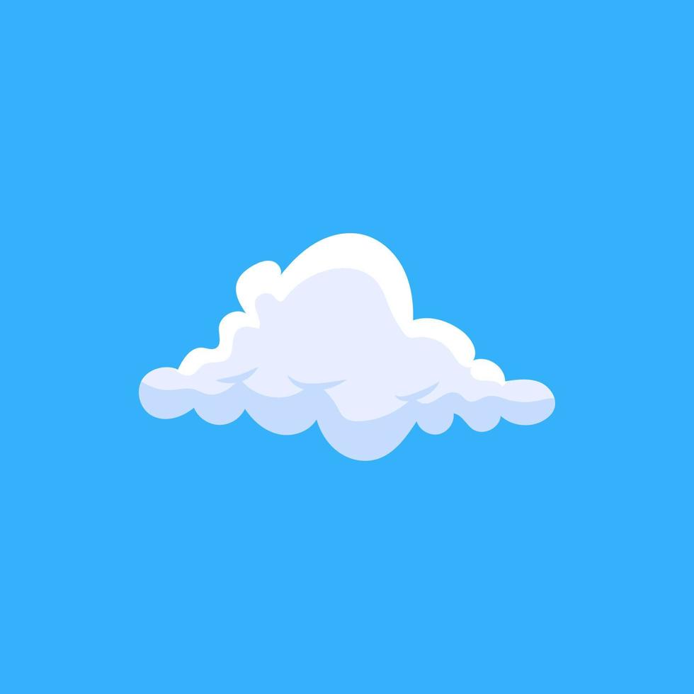 3d nubes plano vector icono ilustración