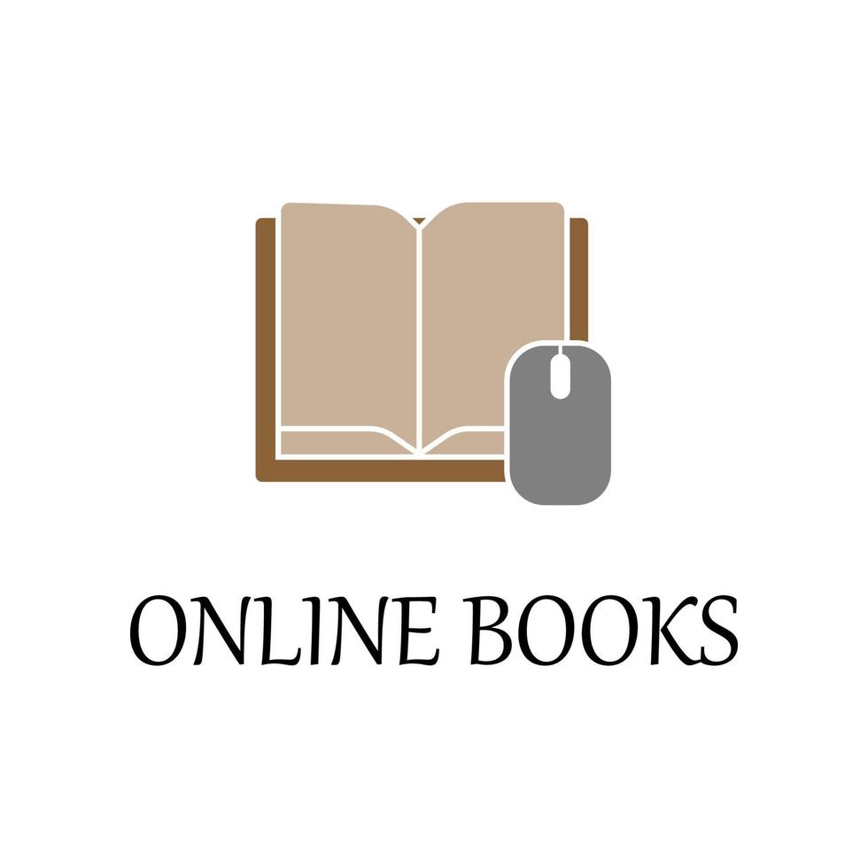 colored online books vector icon illustration