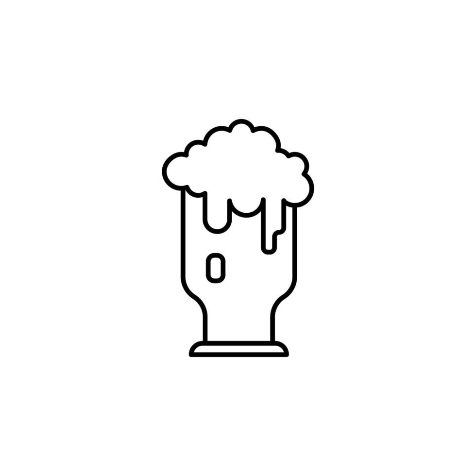 Patrick day, alcohol, alcoholic, beer, drink, glass vector icon illustration