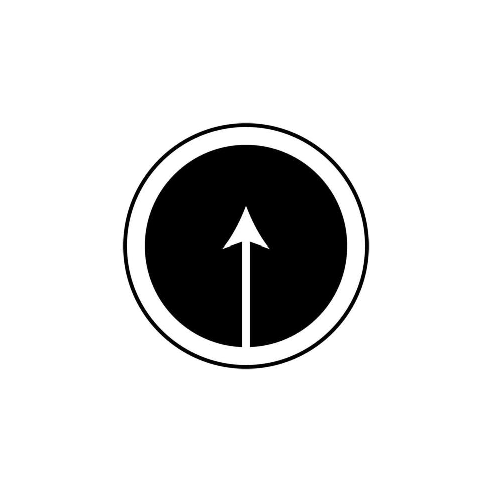 arrow pointing up in a circle vector icon illustration