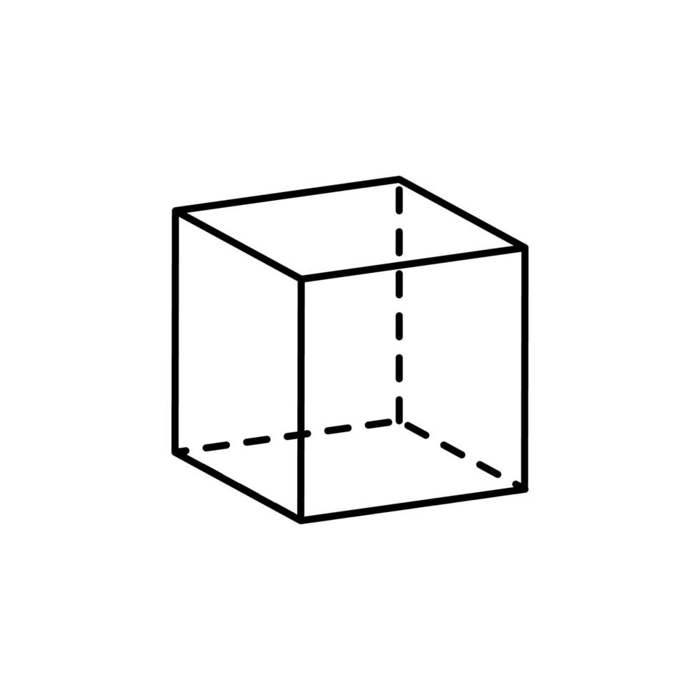 Geometric shapes, cube vector icon illustration