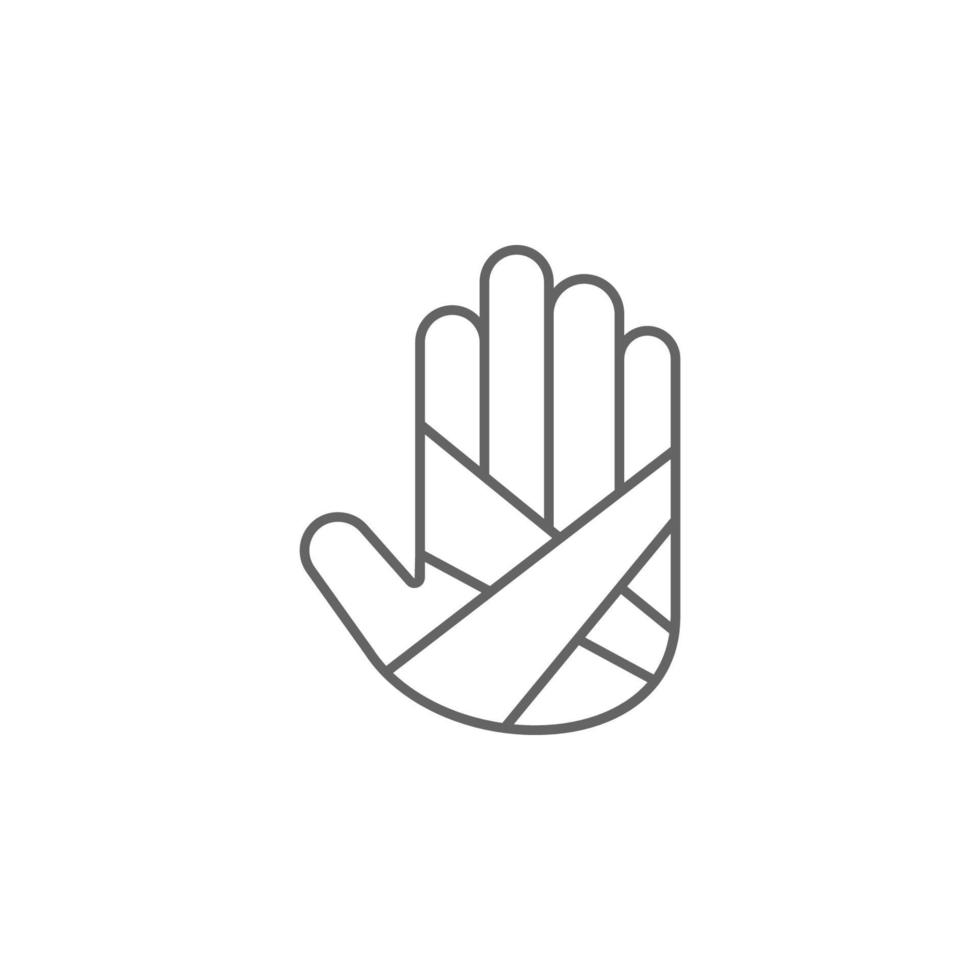 health, bandage, hand vector icon illustration