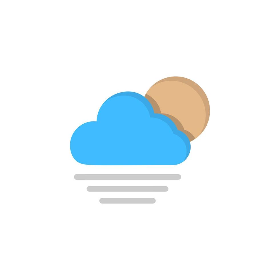 Cloud moon fog vector icon illustration