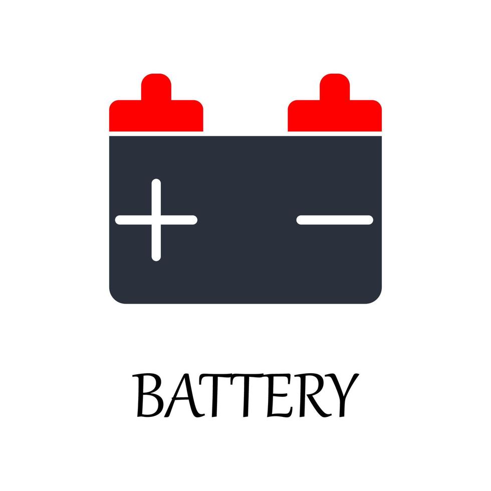 colored battery vector icon illustration