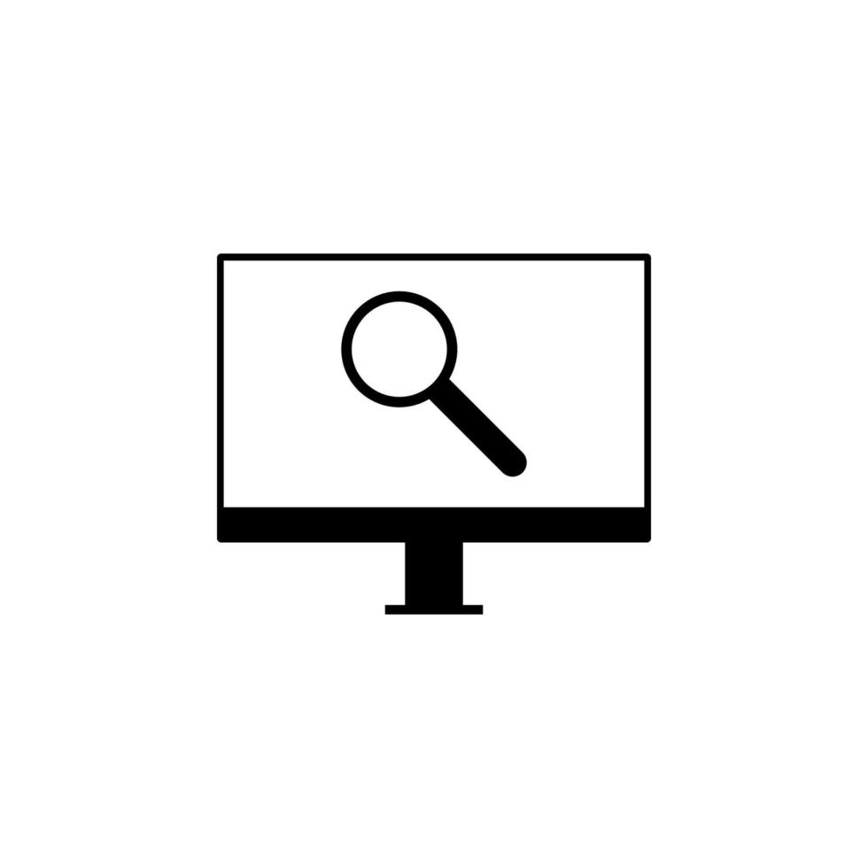 computer search vector icon illustration