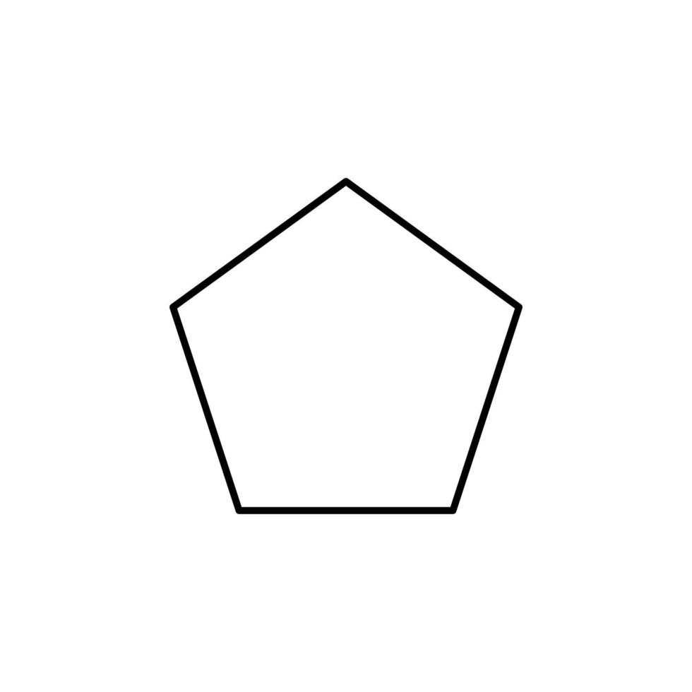 Geometric shapes, pentagon vector icon illustration