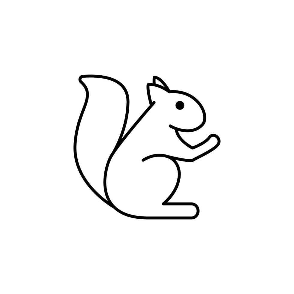 squirrel vector icon illustration