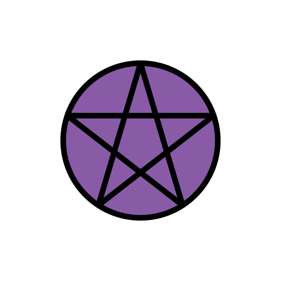 Symbol star pentagram vector icon illustration