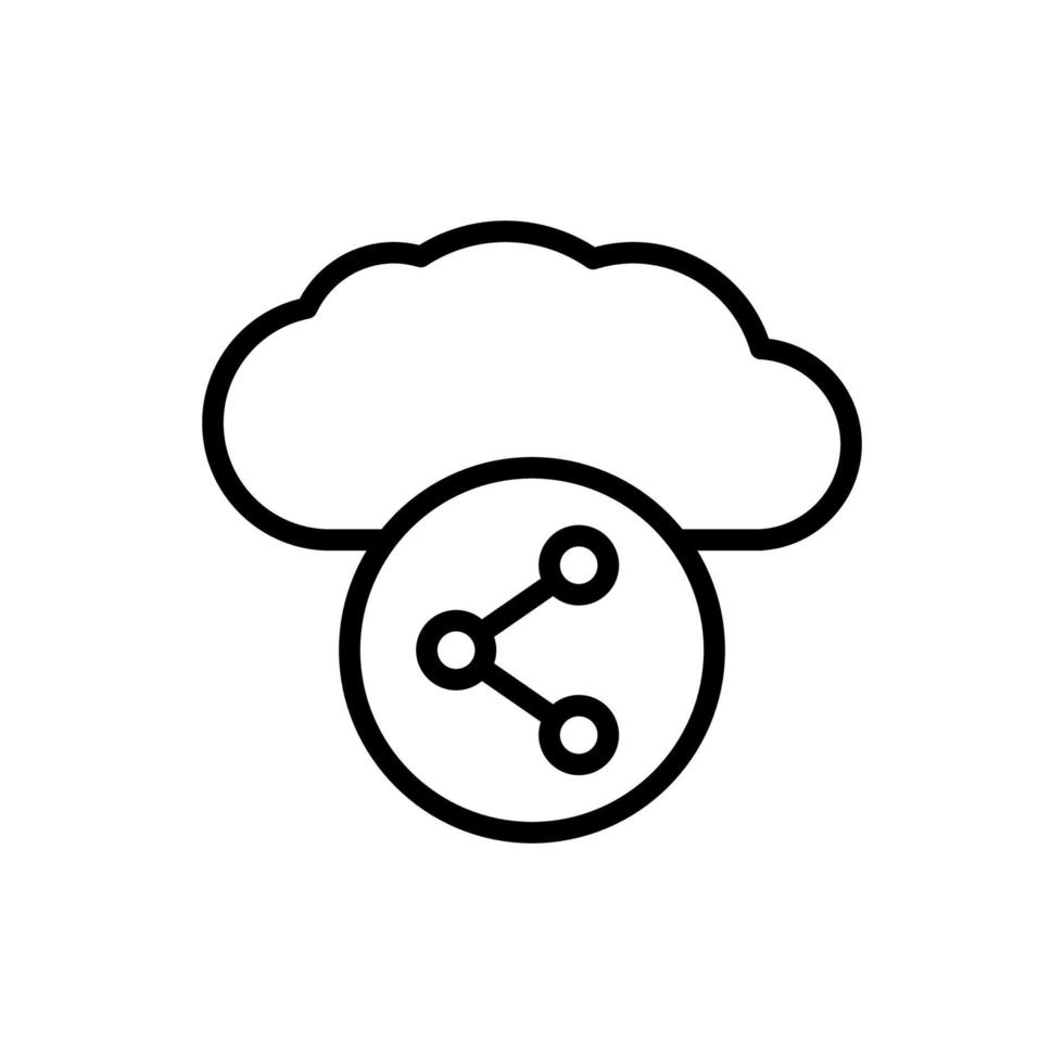 Cloud, share vector icon illustration