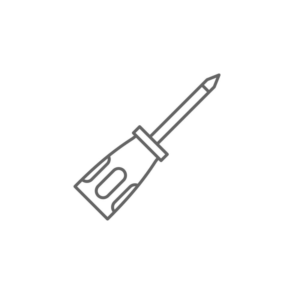 Carpentry, screwdriver line vector icon illustration