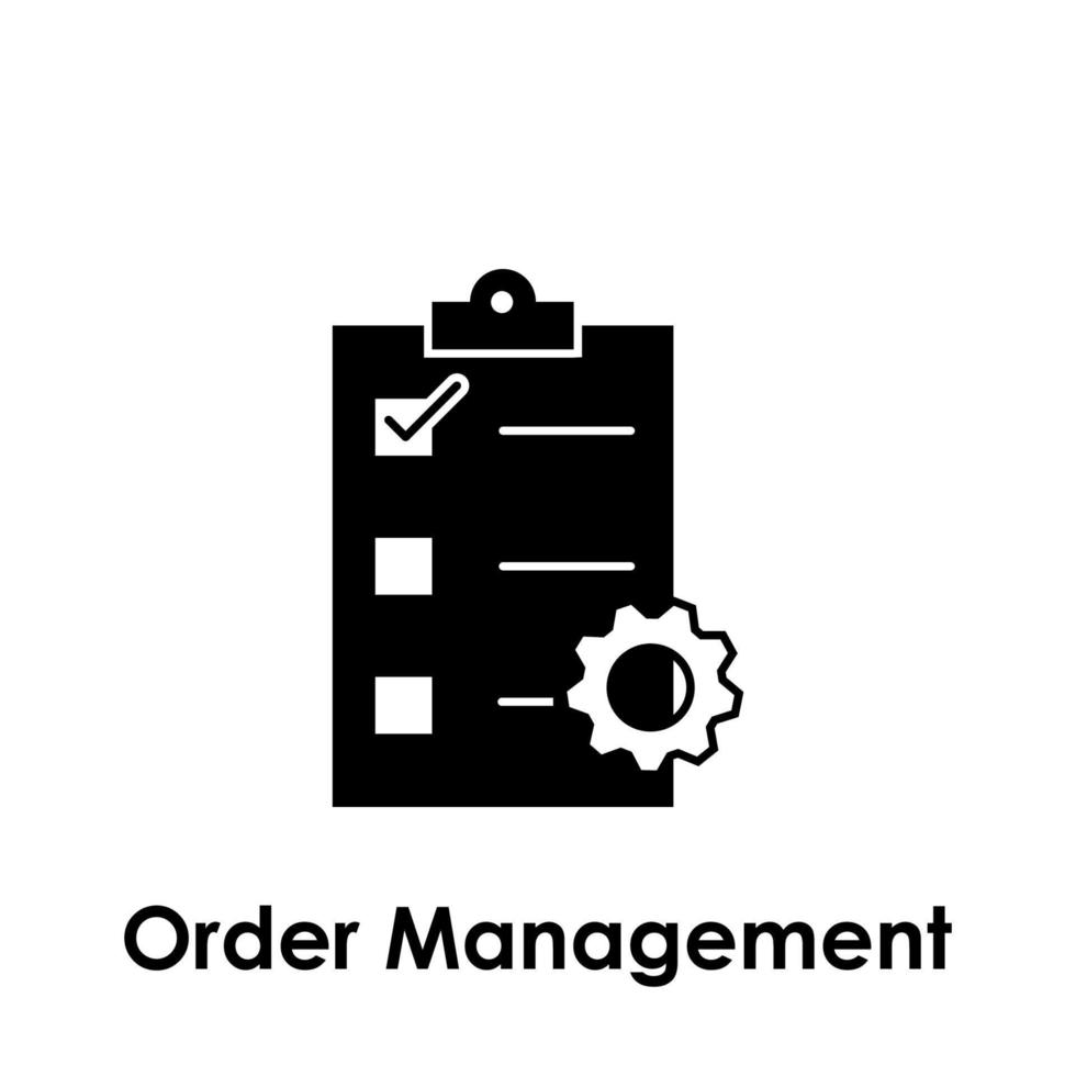 paper, settings, order management vector icon illustration