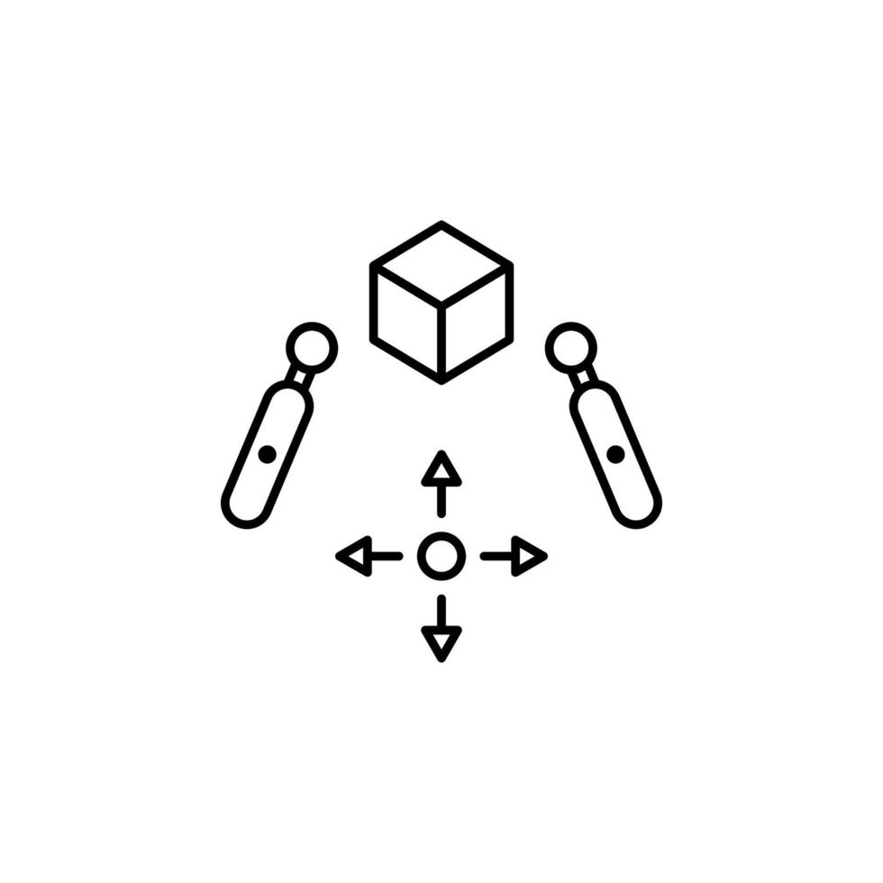 Augmented reality, vr control gamepad vector icon illustration