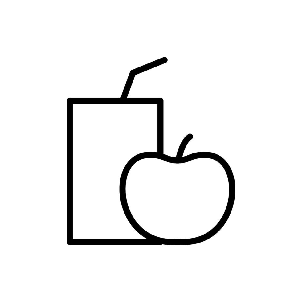 Apple, juice vector icon illustration