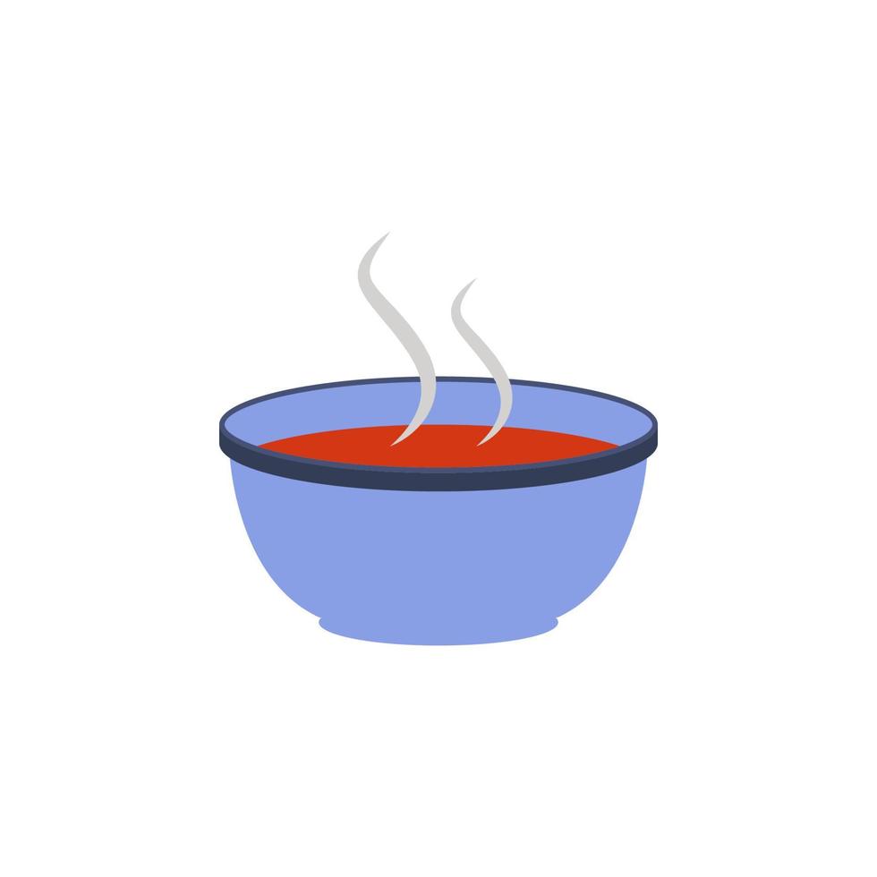 tomato soup colored vector icon illustration